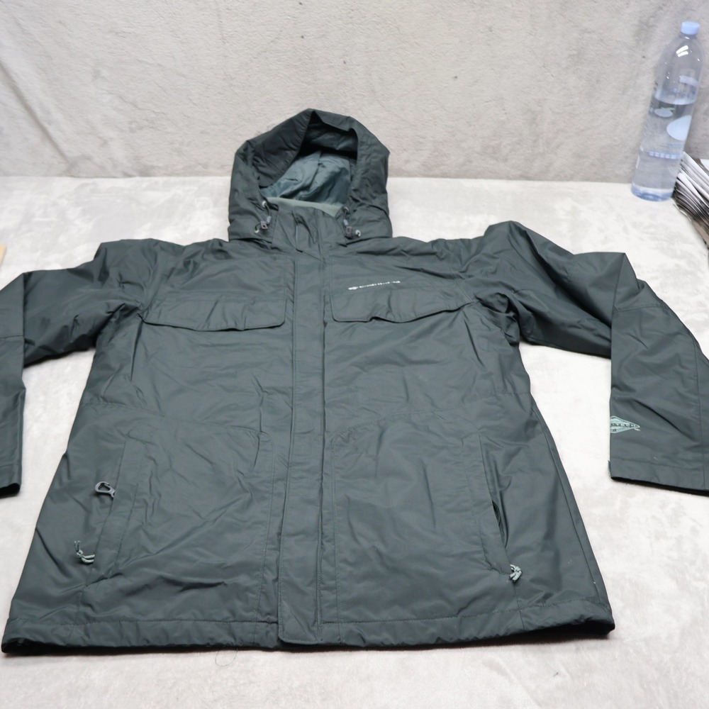 Columbia Jacket Mens Medium Green Omni Heat Waterproof Removable Liner 3in1